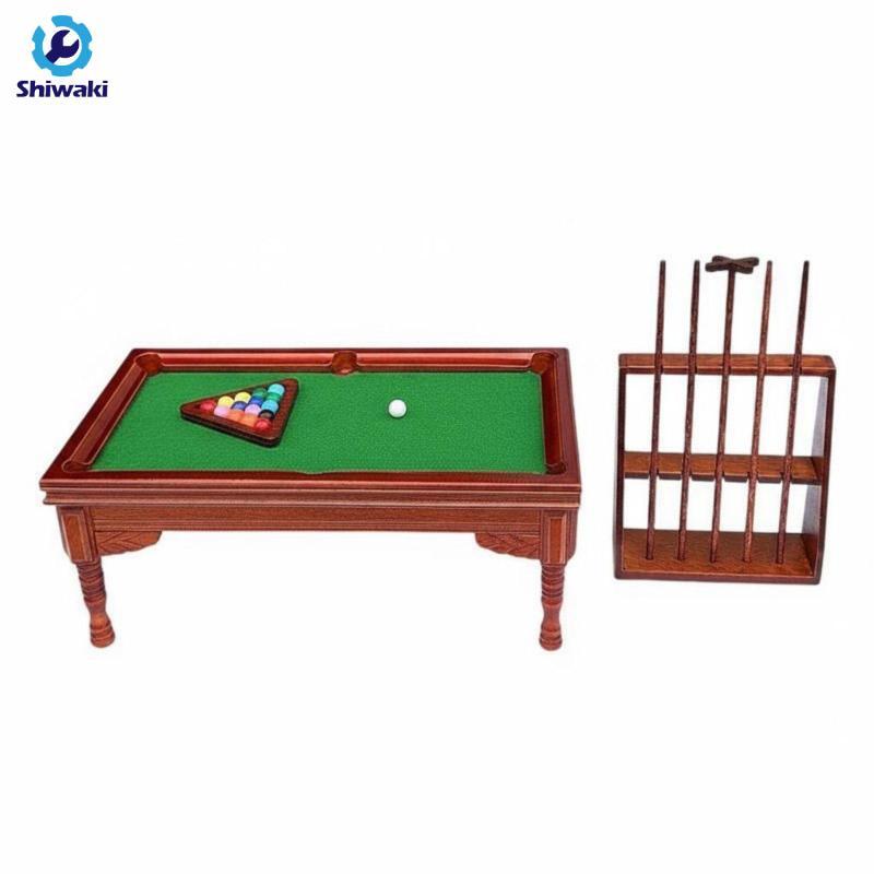 Bàn bi-a tỷ lệ 1: 12 Tay nghề Bộ bàn hồ bơi thu nhỏ dành cho người sưu tập, người sở thích, Diorama