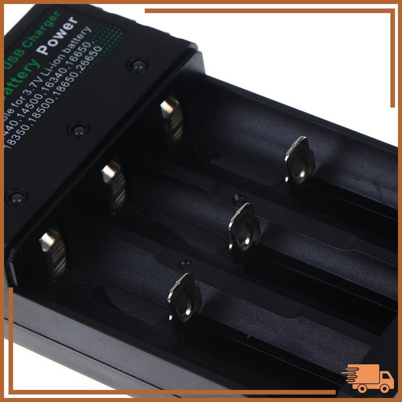 Giá đỡ màn hình 3 khe 18650 Bộ sạc pin Li-ion Bộ sạc USB Bộ sạc pin Li-ion có thể sạc lại cho pin 18