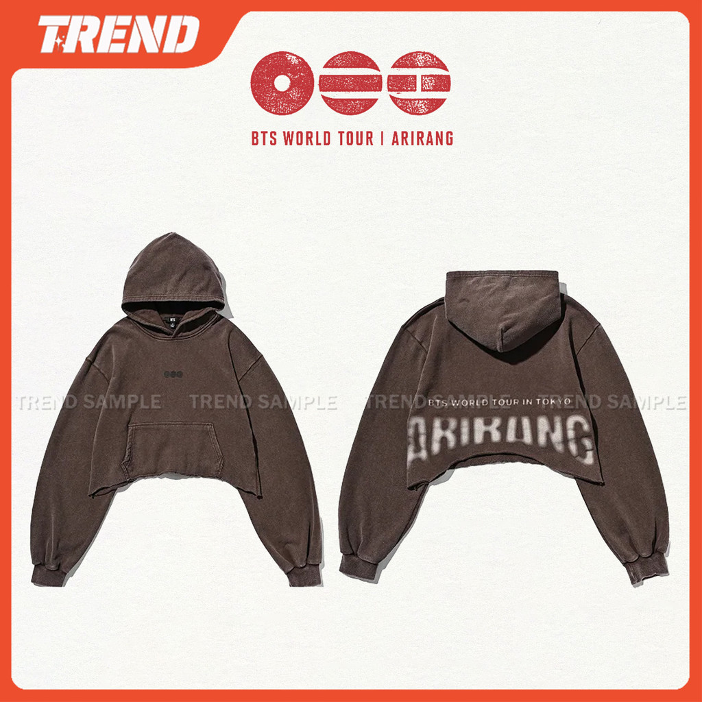 2026 BANGTAN ARIRANG WORLD TOUR NHẬT BẢN Merch Crop Hoodie Unisex Vintage Plus Size Rời JUNGKOOK JIM