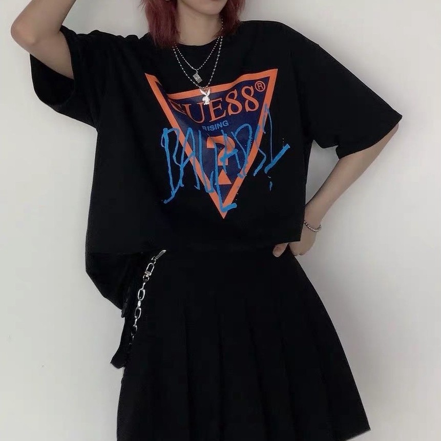Áo thun ngắn tay Guess x 88rising in logo mới, phù hợp nam và nữ