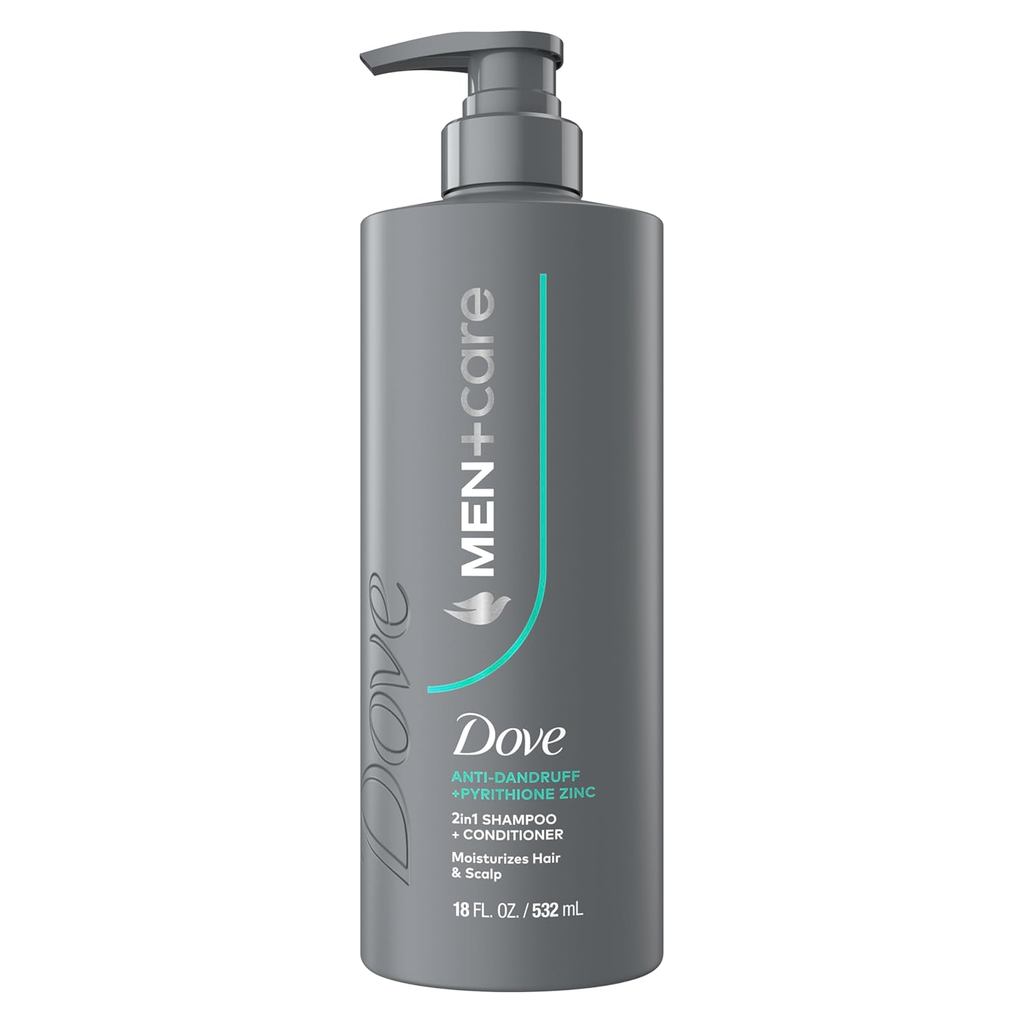 Dầu gội Dove Men 's Care 2 trong 1 1 Ounce, Chăm sóc tóc chống gàu, Dưỡng ẩm tóc và da đầu, Chứa Pyr