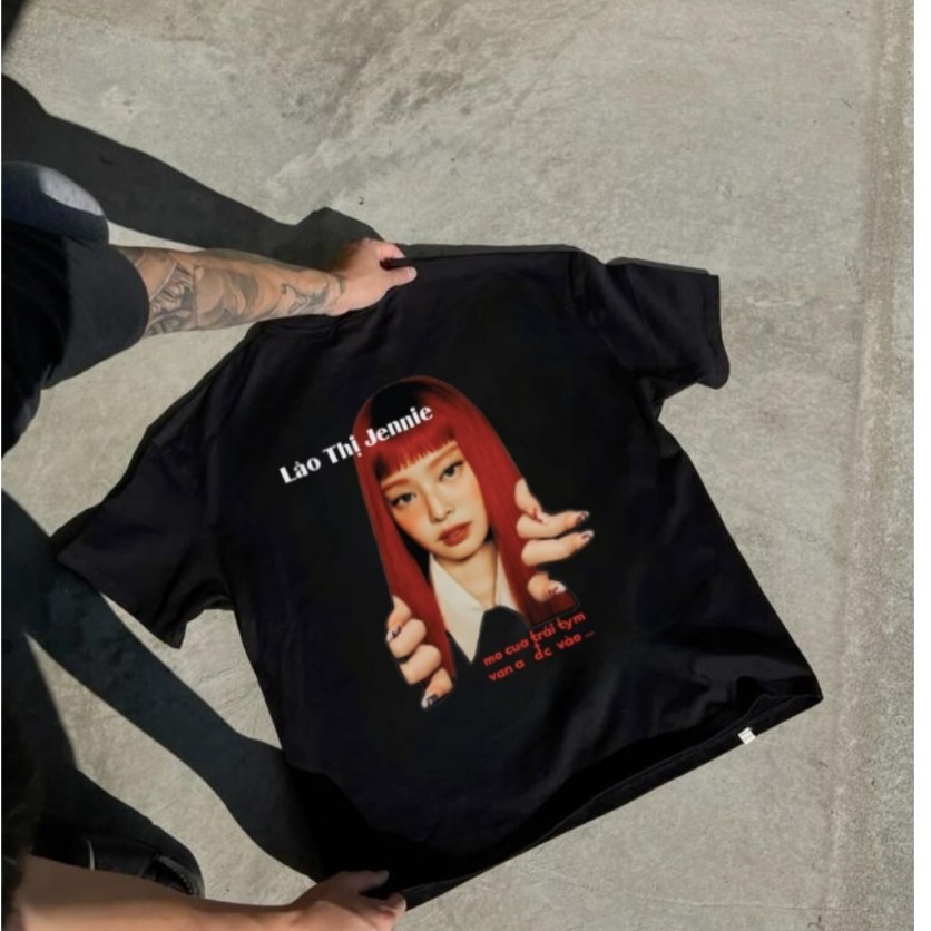 |In Áo Theo Yêu Cầu| Áo Phông T Shirt Nam Nữ Custom Hình In RinK Tee - Lào Jennie (Custom)
