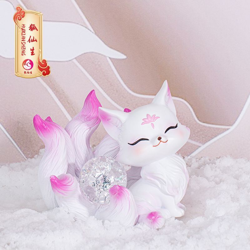Hot Sale#Nine-tailed fox desktop resin ornament, car decoration, holiday gift, interior accessory, h