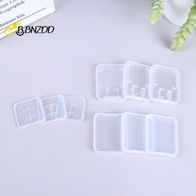 [BBNZDD] 10 Cái Trong Suốt SD TF CF Thẻ Nhớ Hộp Bảo Quản Hộp Đựng Bảo Vệ Thẻ Nhớ Hộp Nhựa Trong Suốt