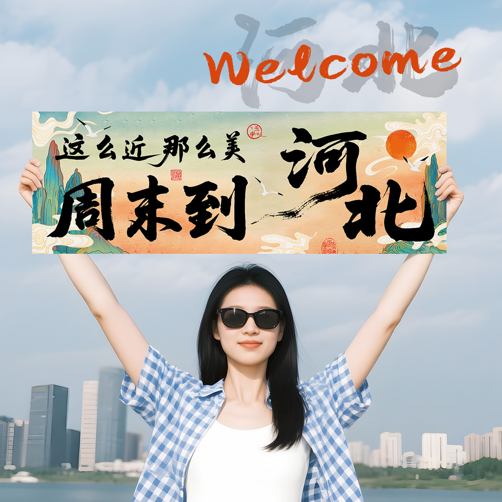 So Close So Beautiful Weekend to Hà Bắc Flag Slogan Đạo cụ chụp ảnh cầm tay Biểu ngữ treo tay Du lịc