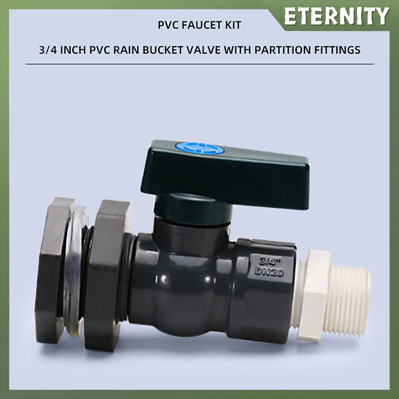 ETERNITY PVC Rain Barrel Diverter Kit 3 / 4 Inch Rain Barrel Valve Rain Barrel Spigot Kit Với vách n