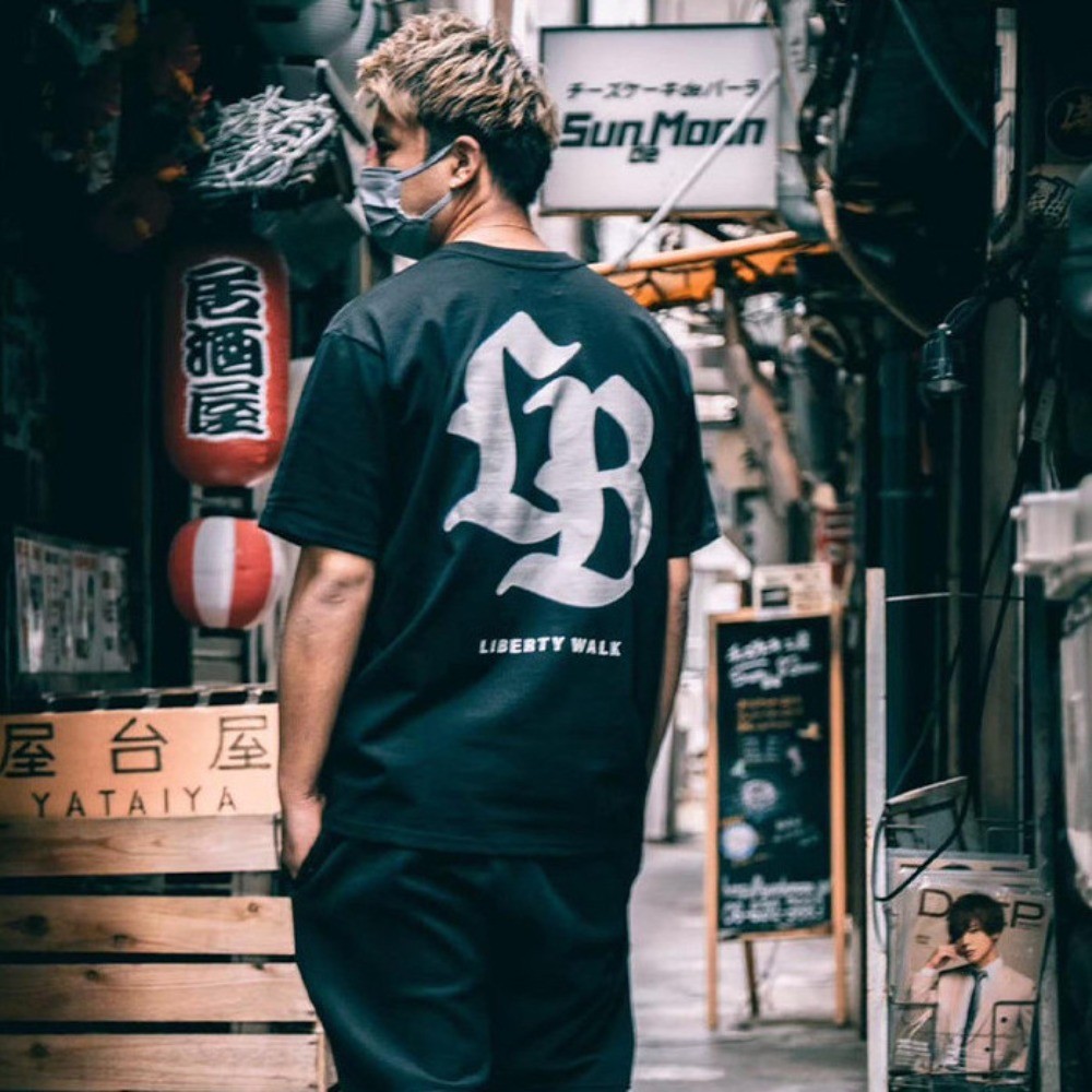 LBWK 100% Cotton Cao Cấp Tay Ngắn In LOGO Xe Chuyển Đổi Plus Kích Thước Baggy Áo Unisex
