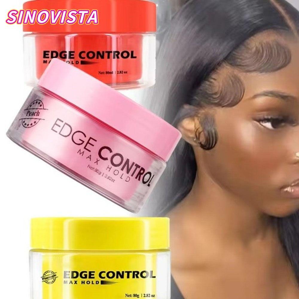 SINOVISTA Râu Edge Control Wax, Fruity Scent 2.82Oz Hair Stylish Gel, Professional Strong Hold Non-G