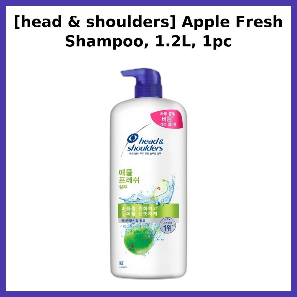 [đầu & vai] Dầu gội Apple Fresh, 1.2L, 1pc / Dầu gội Apple Hàn Quốc / Hương thơm giòn / 100% Authent