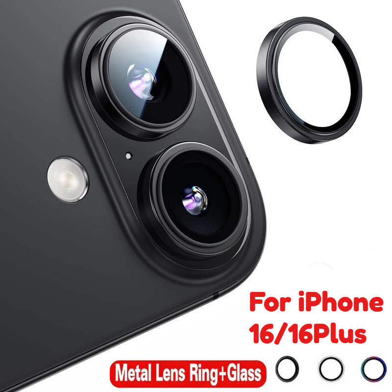 Dành Cho Apple iPhone 16 16Plus Hợp Kim Nhôm Bảo Vệ Ống Kính Vòng Cho iPhone 16 Plus iPhone16 iPhone