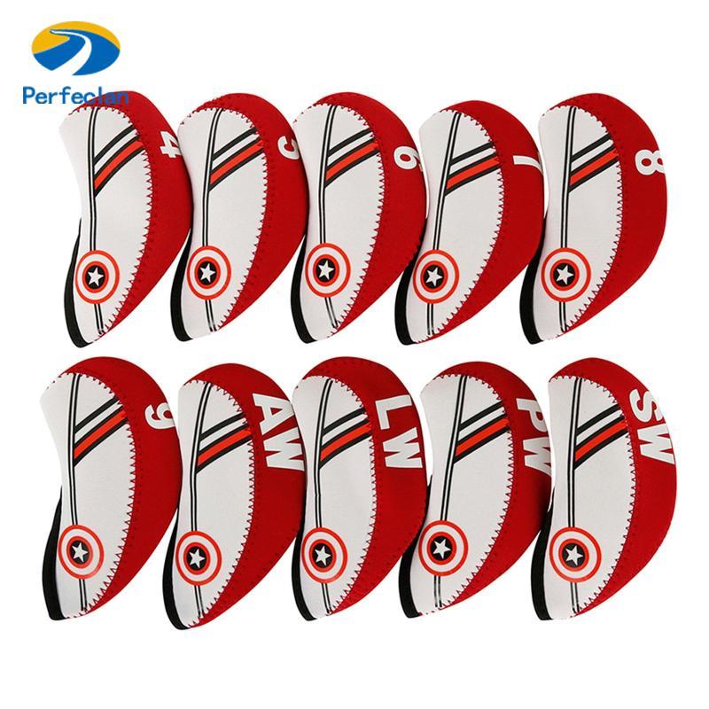 Perfeclan 10 Chiếc Bọc Đầu Câu Lạc Bộ Golf Bao Gồm 4,5,6,7,8,9, AW, PW, Lw, SW
