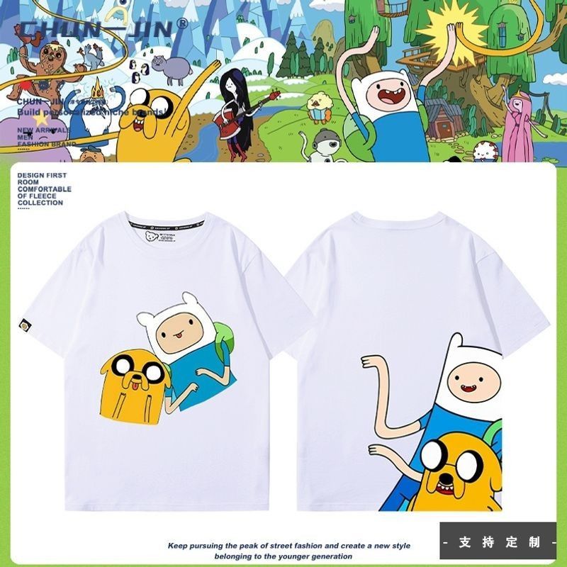 AdventureTime Adventure Time Baby Po và Old Leather Merchandise Pure Cotton Áo thun ngắn tay nam nữ 