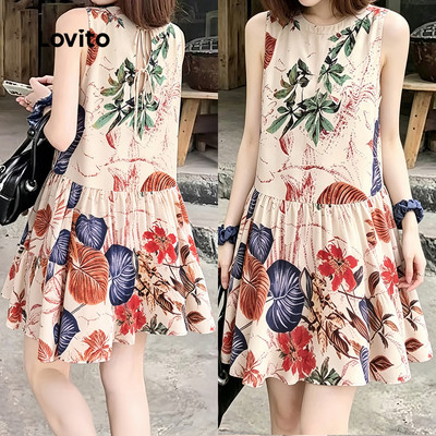 (New) Lovito Váy thường ngày đơn giản đầm xuân hè nữ L196ED327