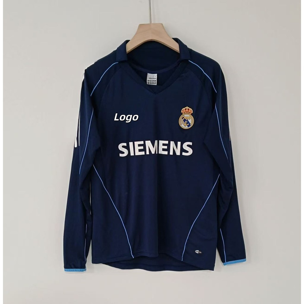 Phiên bản Retro Real Madrid 2005 / 06 Áo thun nam dài tay Real Madrid sân khách