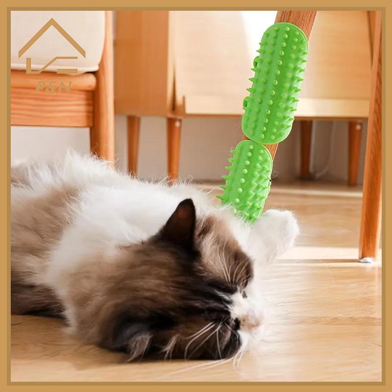 [P & N} Pet Cat Hair Removal Massageb Cats Scratching Rubbing Brush Kitten Grooming Self Cleaning Wa