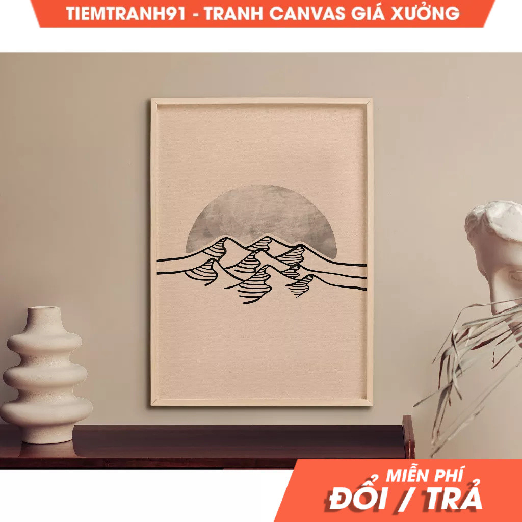 Tranh treo tường, Lines Art WallArt, Mountaineer WallArt, Artful Lines, Minimalist Artful Wall Art, 