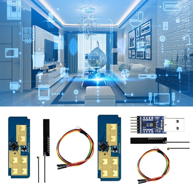 Mô-đun cảm biến theo dõi chuyển động con người SJM LD2450 để chiếu sáng và an ninh thông minh