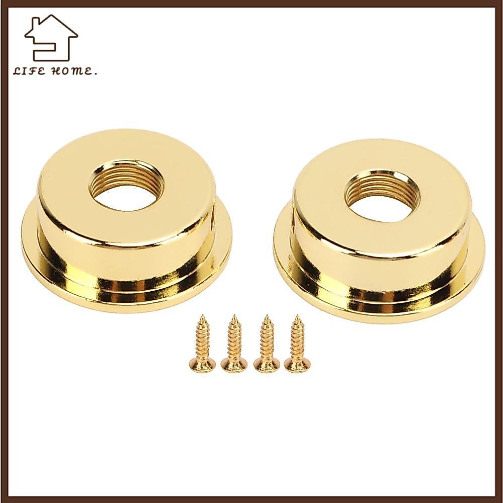 YELGIRL 2 Chiếc Đàn Guitar Điện Jack Cover, Đĩa Đàn Guitar Điện Tròn Kim Loại, Cao Cấp Màu Vàng Đầu 