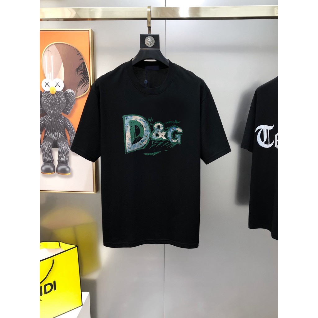 Dolce & Gabbana Dolce & Gabbana Dolce & Gabbana Áo thun ngắn tay mùa hè Plus Size Phong cách cổ điển