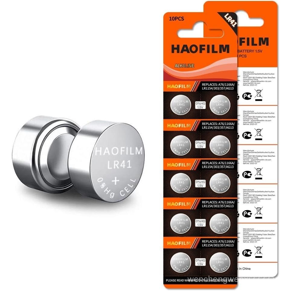 HAOFILM LR41 AG3 392 384 192 Advanced Alkaline, 1.5V Round Coin Cell (Gói 10)