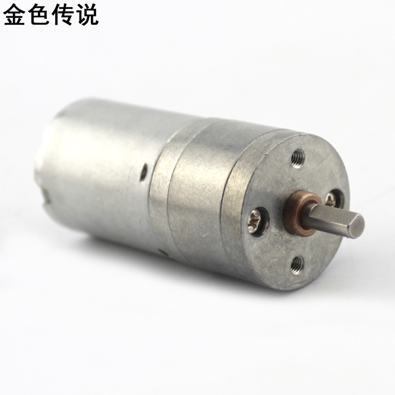 Loại 25 Gear Motor Robot Xe Nhỏ Kim Loại Bánh Răng Động Cơ 370 Gear Motor 6V Micro DC