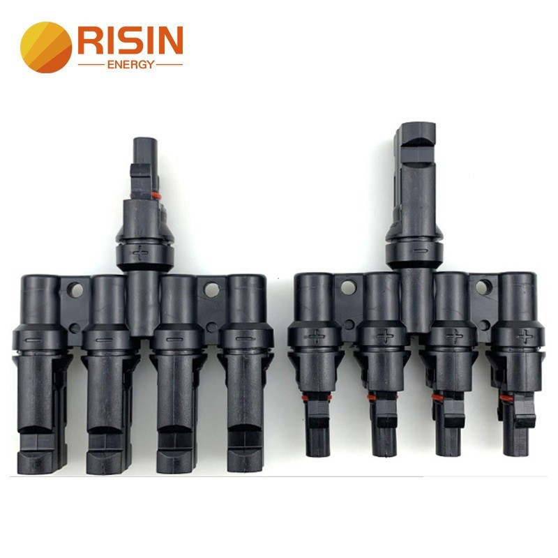 Risin 4 TO 1 T Branch SOLAR PV Connector MC4 Manufactuers IP67 PV SOLAR PV Connector được sử dụng ch