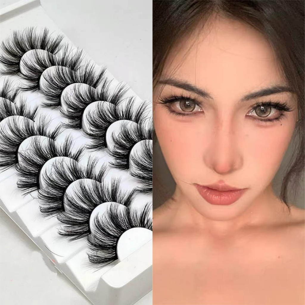 8 Cặp 3D Khối Lượng Lông Mi Giả 3D Chồn Lông Mi Giả Tự Nhiên Trang Điểm Dụng Cụ Nối Mi