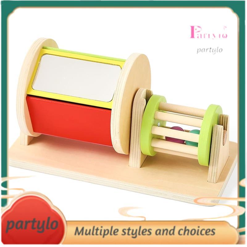 2 Trong 1 Montessori Trống Gỗ & Cán Lục Lạc Trống Gỗ & Cán Lục Lạc Chuông & Chơi Đồ Chơi Có Gương