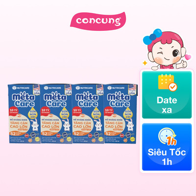 Thùng Sữa dinh dưỡng pha sẵn MetaCare Eco 110ml, Lốc 4 hộp (Từ 1 tuổi)