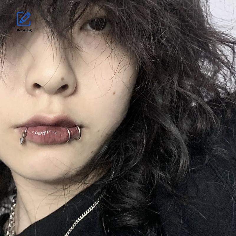 ONew Thời Trang Thép Titan Đa Năng Môi Kẹp Tai Bông Tai Dành Cho Nam Nữ Unisex Punk Thoáng Mát Hip-h