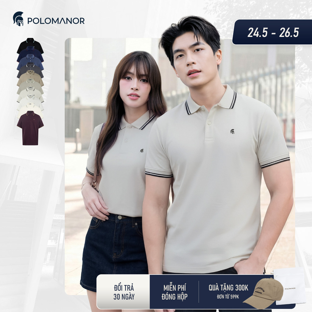 [BEST SELLER] Áo polo nam cao cấp BASIC CLASSIC, POLO QUỐC DÂN vải CVC interlock sang trọng - POLOMANOR