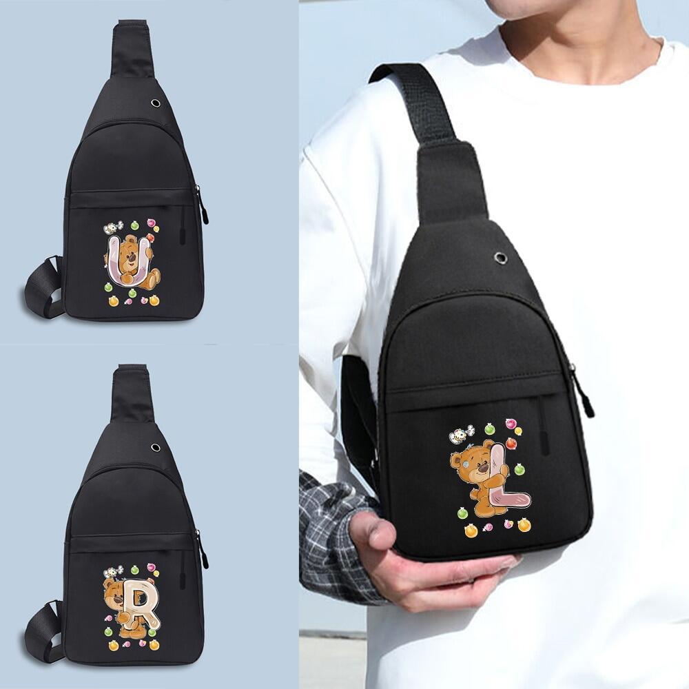 NEW Chest Bags Men's Crossbody Bags Chest Pack with USB Charging Earphones Cable Hole Backpack Women