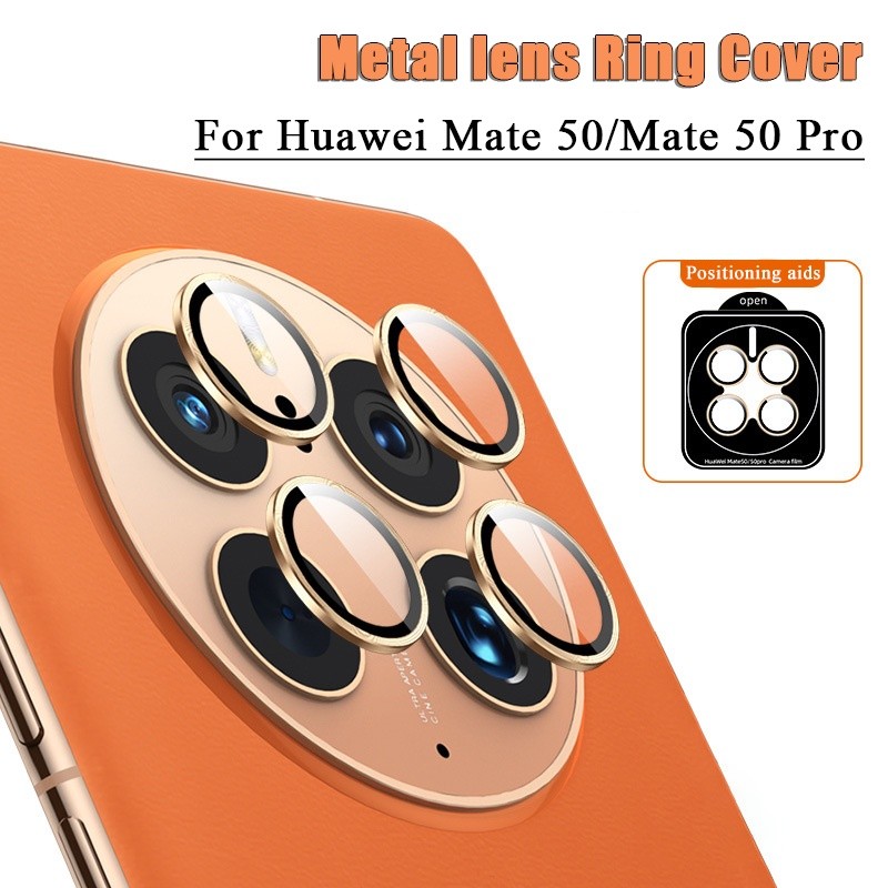 Dành Cho Huawei Mate 50 50Pro Mate50E Mate50 Hợp Kim Nhôm Bảo Vệ Ống Kính Máy Ảnh Cho Huawei Mate 50