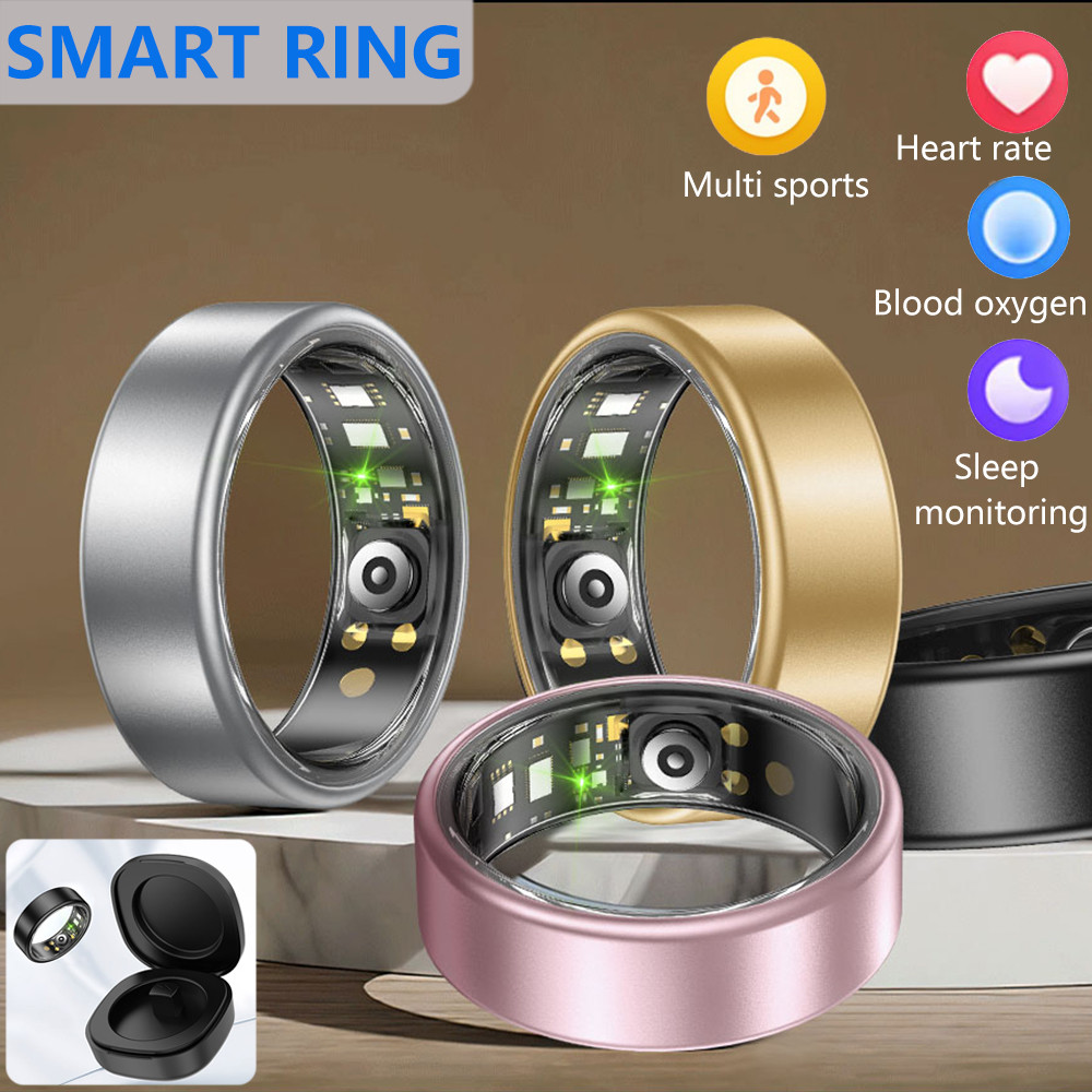 2026New Thời Trang Vòng Thông Minh 7 Màu Oxy Trong Máu Theo Dõi Giấc Ngủ Chuyển Động Smartring IP68 