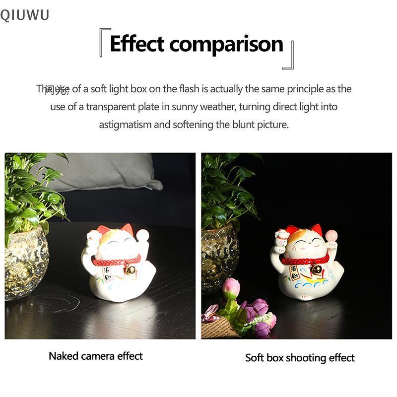 QIUWU Photo Flash Diffuser Dome Bounce cho V1 TT600 V850II V860III TT600 / 520 / 685 / 850 / 860 Fla