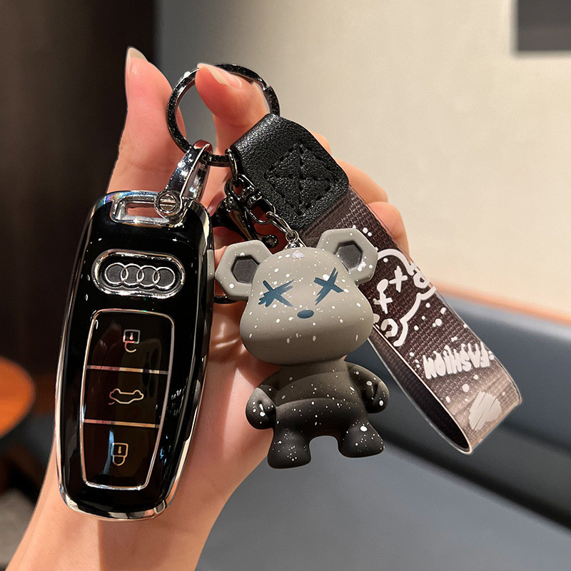 Ốp Chìa Khóa Ô Tô TPU Fob Bao Bảo Vệ Giá Đỡ Vỏ Cho Xe Audi Q8 A6 A3 A8 C8 S6 RS6 A7 S7 RSQ8 8Y D5 4N