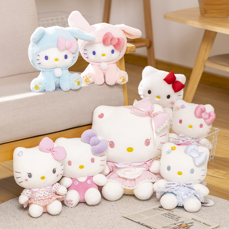 Giá Chính Hãng Hello Kitty Búp Bê Hello Kitty Cat kt hello Kitty Búp Bê Sang Trọng Đồ Chơi Cô Gái Bú