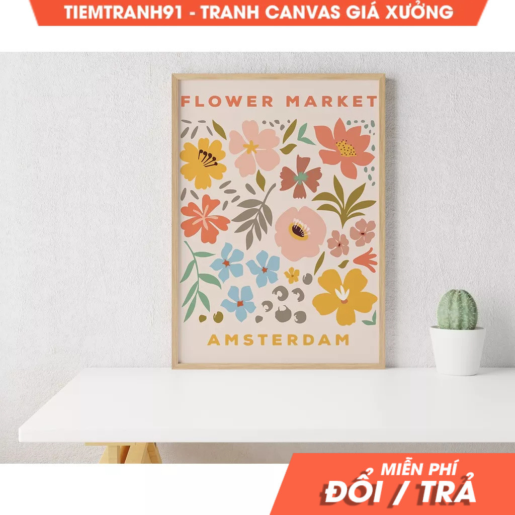 Tranh treo tường, Flower Market, Amsterdam Flower Market,Tokyo Flower Market, Florist Gift, Matisse 