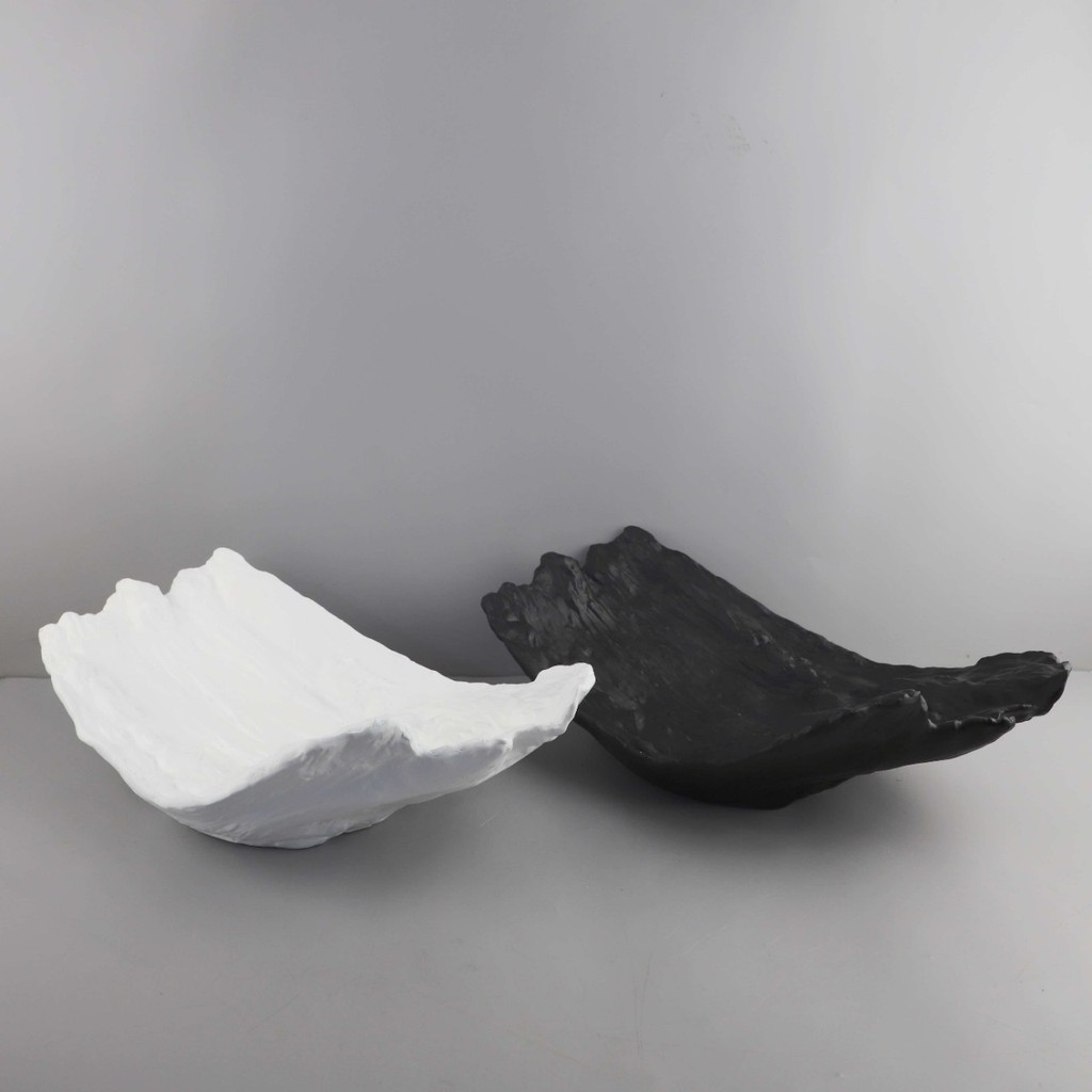 Modern minimalist resin fruit tray boat-shaped ornament for living room, dining room, hotel, TV cabi