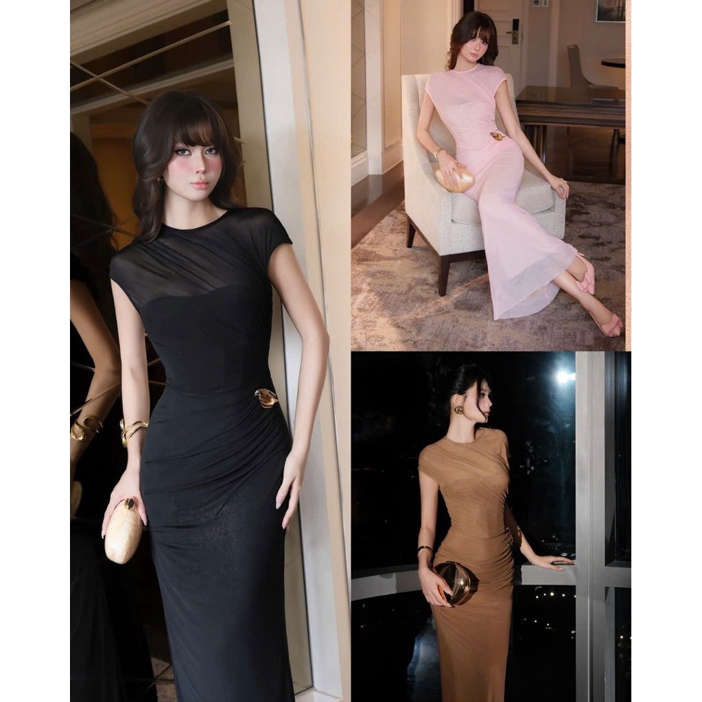 Đầm Body Lưới Nhún Phối Corset Charm Eo 𝐃𝟐𝐓 𝐒𝐓𝐎𝐑𝐄