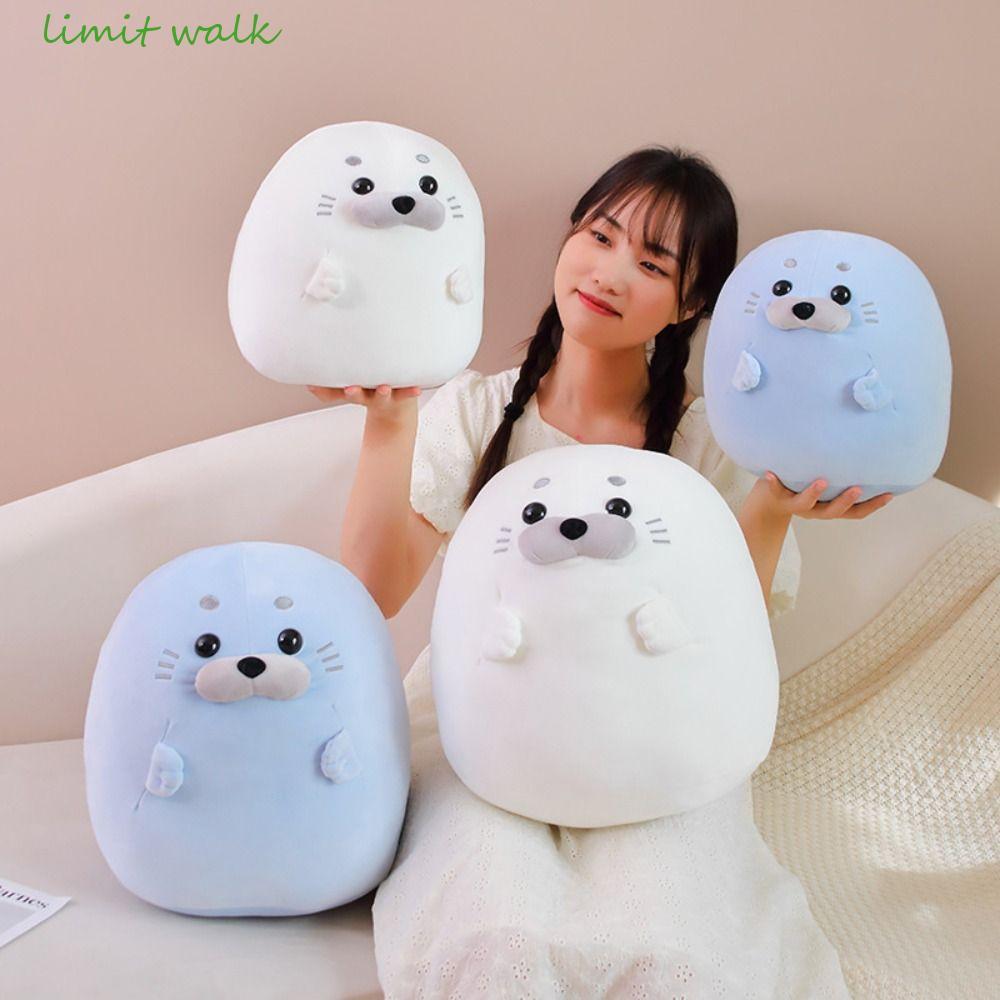 LIMIT WALK Anime Seal Plush Doll, Chubby Mochi Plush Seal Sleep Pillow, Handmade Mềm PP Đồ Chơi Thú 