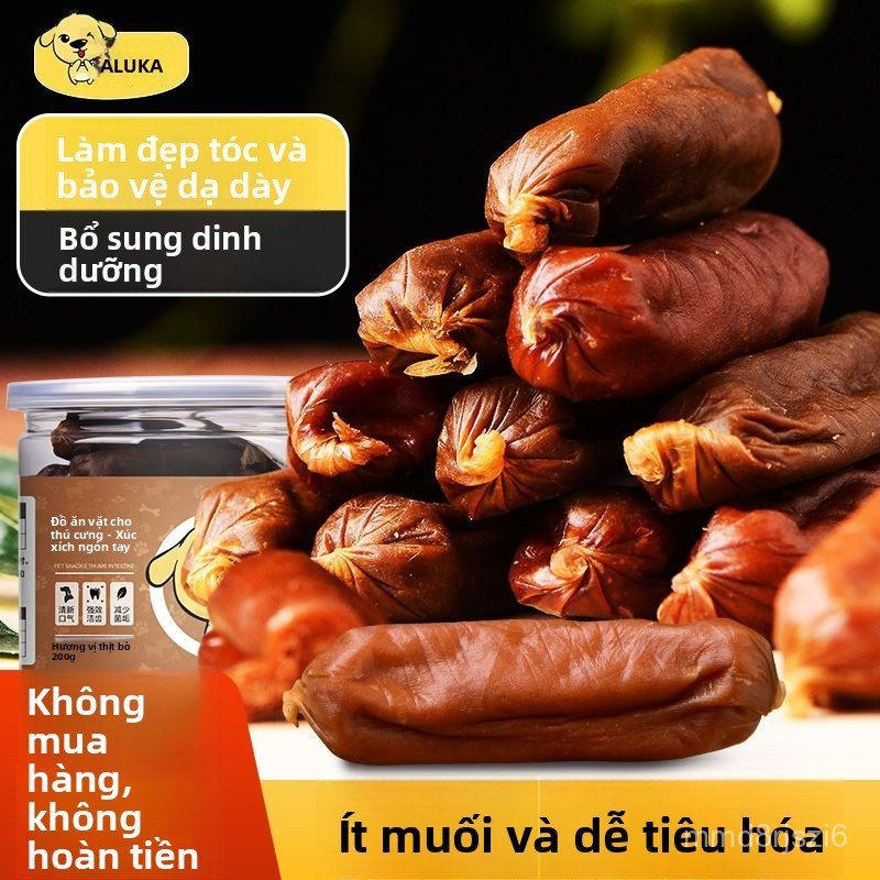 Đồ ăn vặt cho chó: Xúc xích ngón tay, xúc xích sấy khô, xúc xích đóng hộp cho chó, thực phẩm bổ sung
