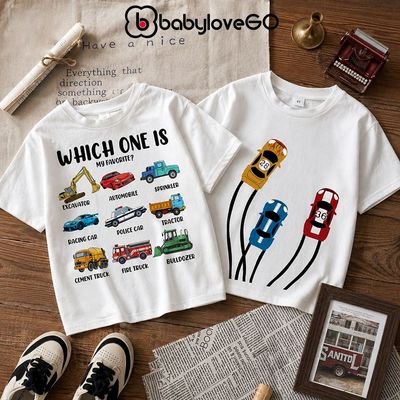 Áo thun cho bé trai BabyloveGO áo phông cộc tay chất thun cotton thoáng mát cho bé 1-10 tuổi