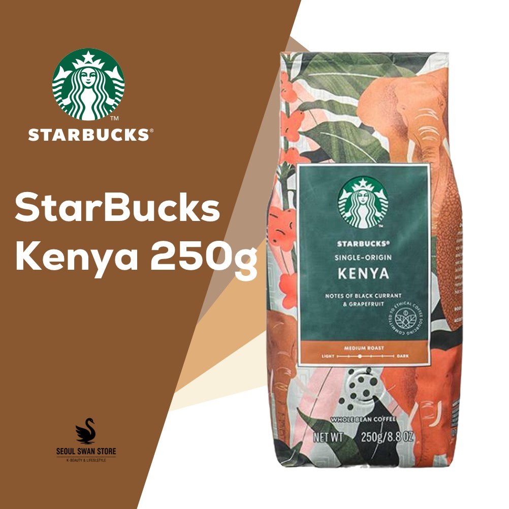 [StarBucks] Hạt Cà Phê Kenya 250g | Arabica Đặc Sản Nguyên Hạt | Cà Phê Rang Tươi Đơn Nguồn Cho Espr
