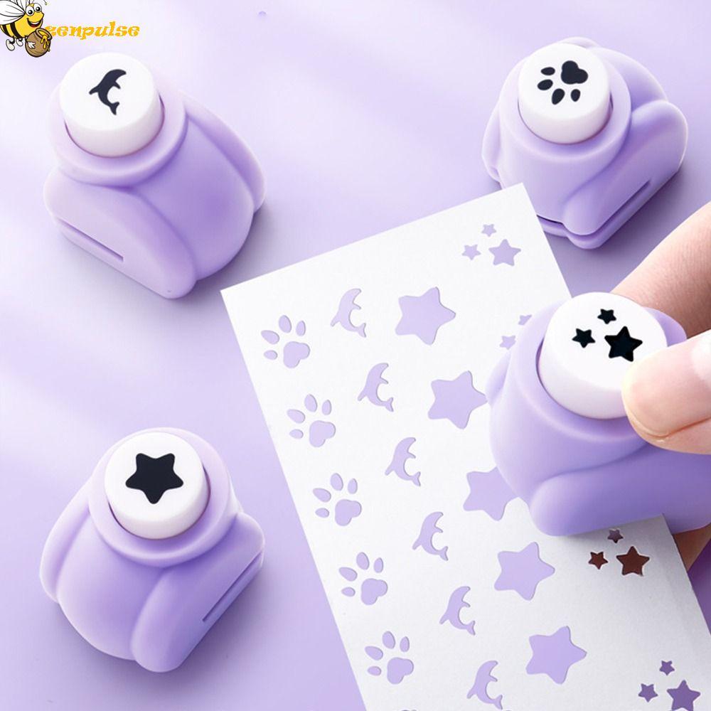 ZENPULSE Mini Paper Puncher Paper Cutter Đồ Chơi Trẻ Em 10 Mm Thêu Sò Mẫu Giáo Sáng Tạo Dập Nổi Đấm