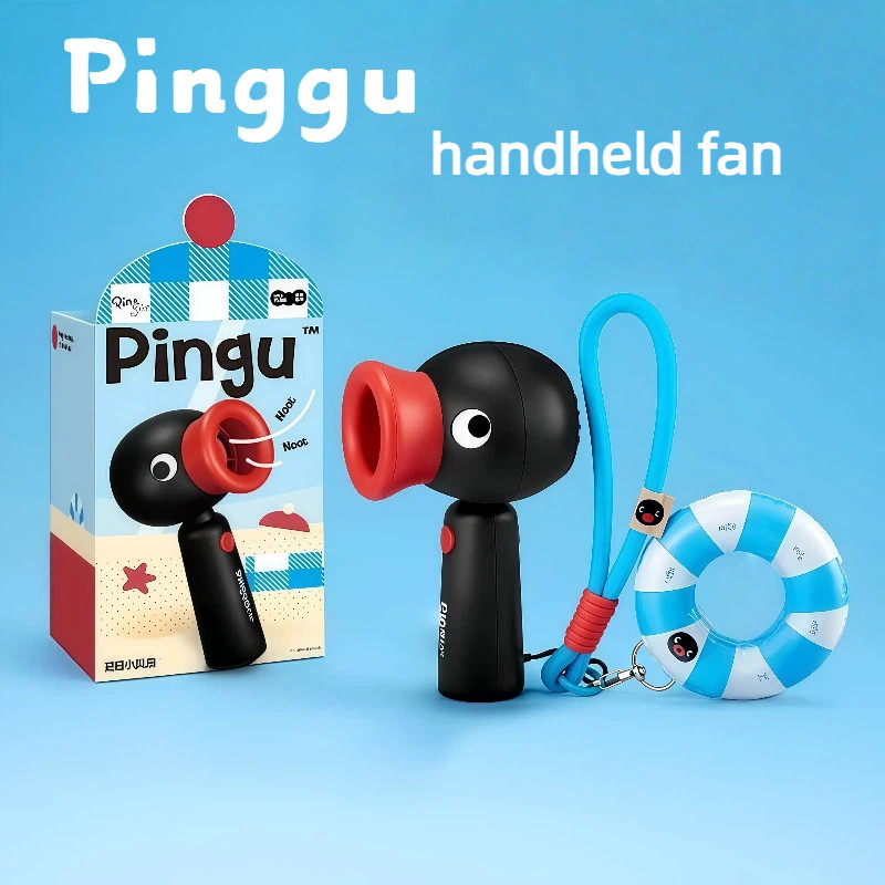 Quạt cầm tay Pingu di động 3 tốc độ gió cho trẻ em Quạt điện cổ Quạt USB Mini nhỏ