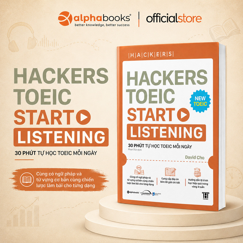 Sách - Hackers Toeic Start Listening - Kèm lời giải chi tiết, đáp án và file nghe (Gamma Books)