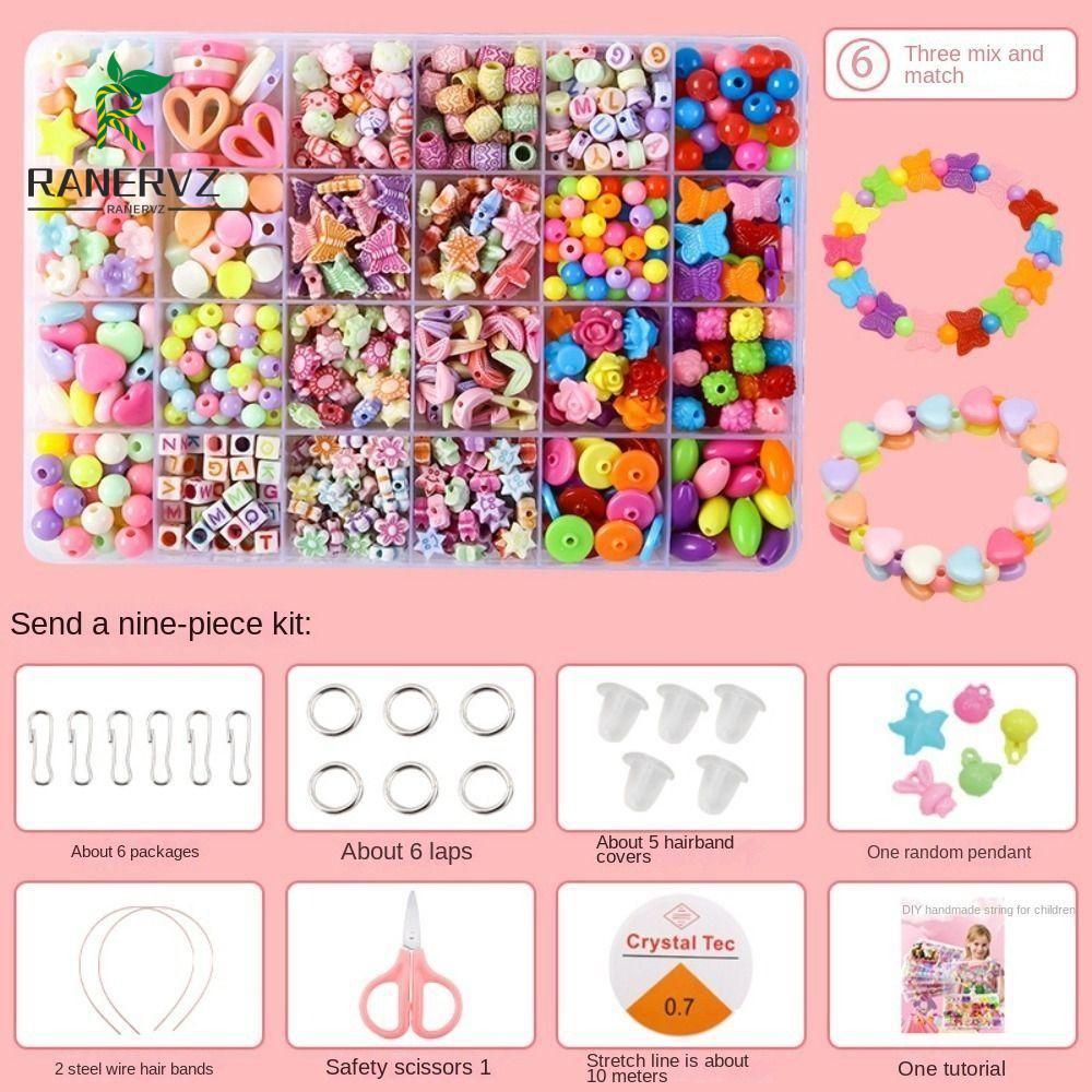 RANERVZ DIY Handmade Đính Hạt Bộ Đồ Chơi, Nghệ Thuật Thủ Công DIY Bộ Đồ Chơi Để Làm Vòng Tay Hạt Đồ 