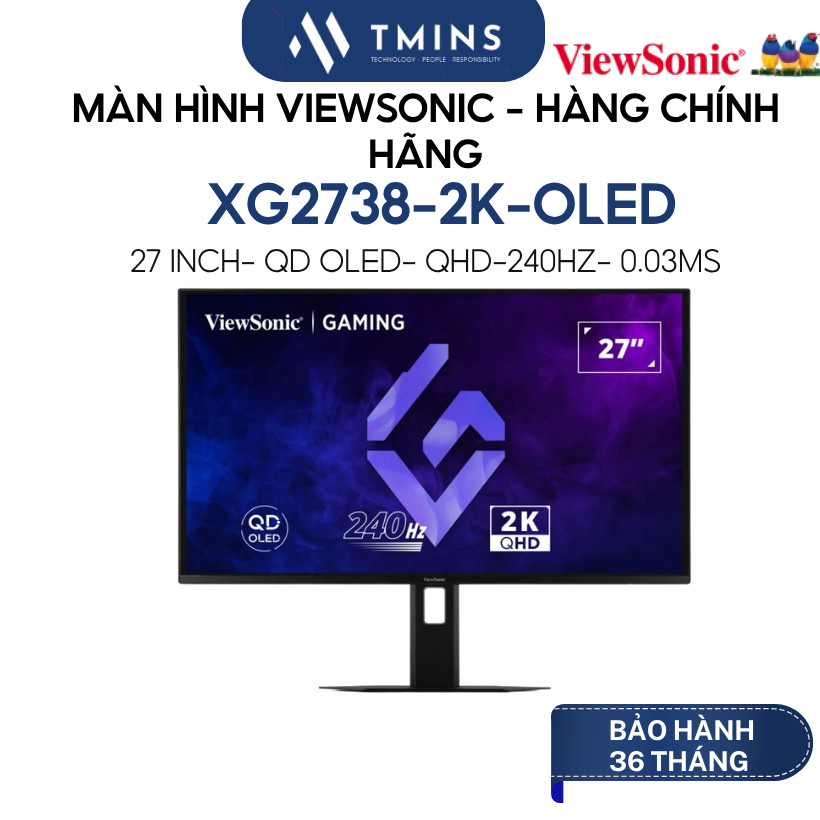 Màn hình Viewsonic XG2738-2K-OLED (27 inch/ 240Hz/ QD-OLED/ 0.03ms) - Hàng chính hãng
