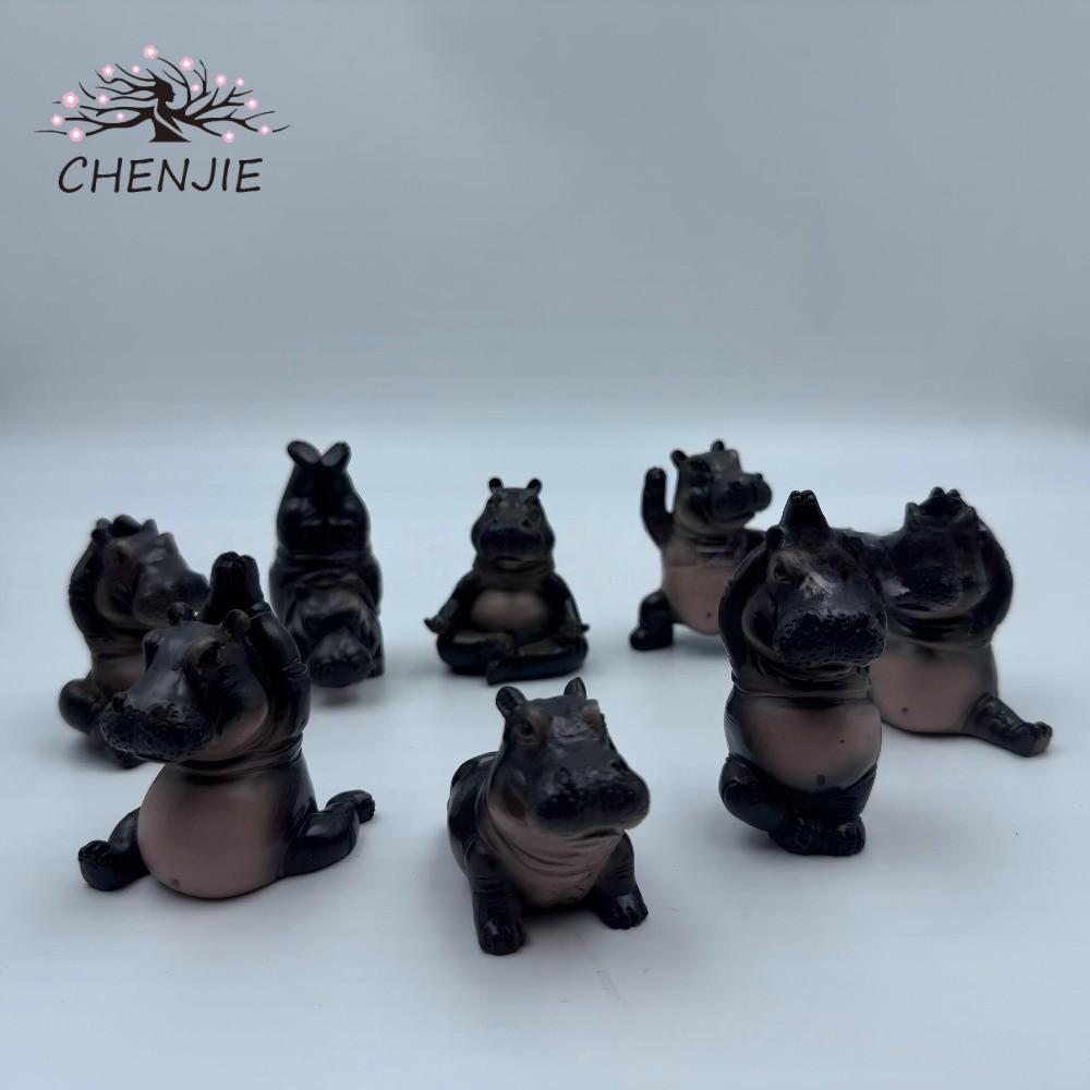 CHENJIE Pose Yoga Hippo Tượng, Clumsy Yoga Master Hippo đầy thử thách bằng nhựa, với Thiền Asanas Th